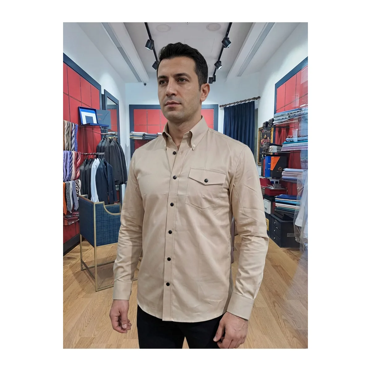 Erkek %100 Pamuk Gömlek (SH7006)