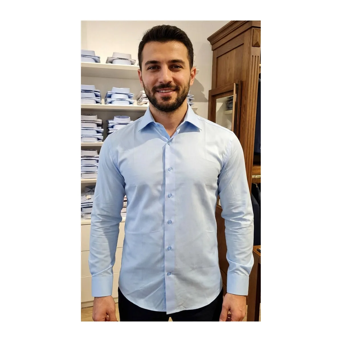 Erkek %100 Pamuk Gömlek (SH9004)